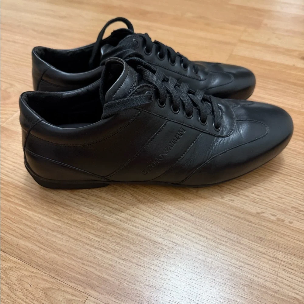 Emporio Armani Men's Black Laced Shoes Size 8 - Picture 4 of 11